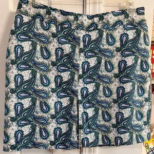 Tegna Skort Size 14, Multi Color Paisley
